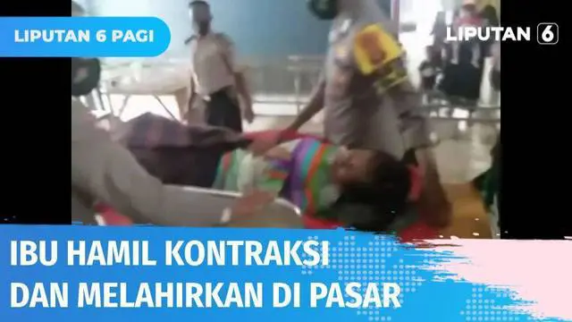 Seluruh penghuni dan pengunjung Pasar Cendrawasih Metro Lampung dibuat heboh, ibu hamil kontraksi saat sedang belanja. Dibantu pengunjung dan polisi, persalinan darurat dilakukan di sebuah lapak pedagang.