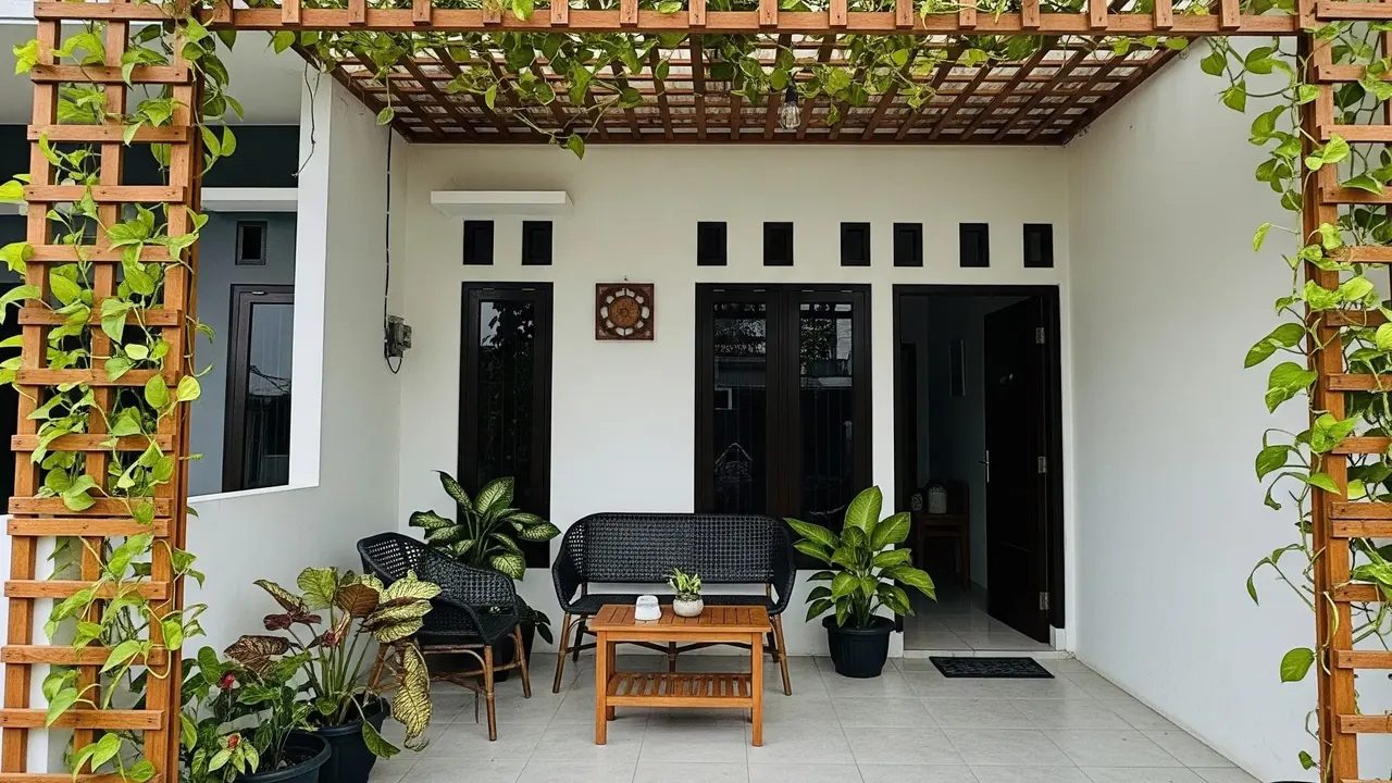 9 Desain Kanopi Teras Rumah Minimalis dengan Tanaman Rambat Biar Adem, Estetik di Perkotaan