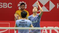 Greysia Polii/Apriyani Rahayu berhasil melaju ke semifanl usai kalahkan pasangan Korea, Chae Yoo-jung/Hye Rin-kim pada perempatfinal Daihatsu Indonesia Master 2018 di Istora Senayan, Kamis (26/1/2018). Greysia/Apriyani menang 21-16,21-15 (Bola.com/Nick Ha