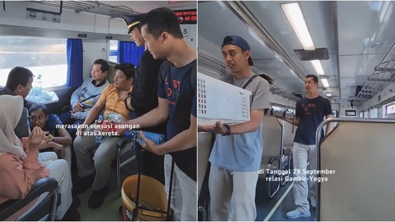 Potret Suasana Kereta Api Ramai Pedagang Asongan, Bikin Penumpang Nostalgia