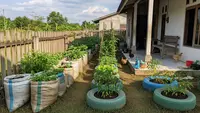 8 Ide Kebun Cabai Sederhana dari Ban Bekas, Sulap Limbah Jadi Produktif dan Estetis
