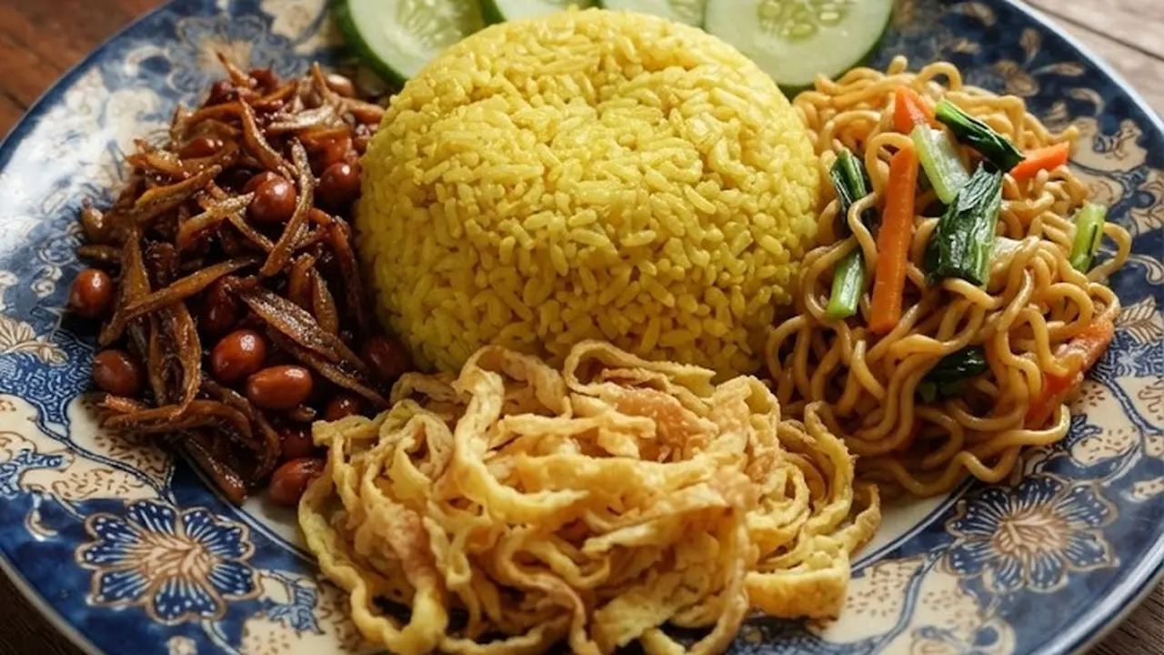 Resep Nasi Kuning Teri Kacang yang Pulen dan Gurih