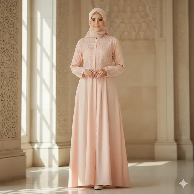 Model Gamis Abaya Warna Warni Pastel
