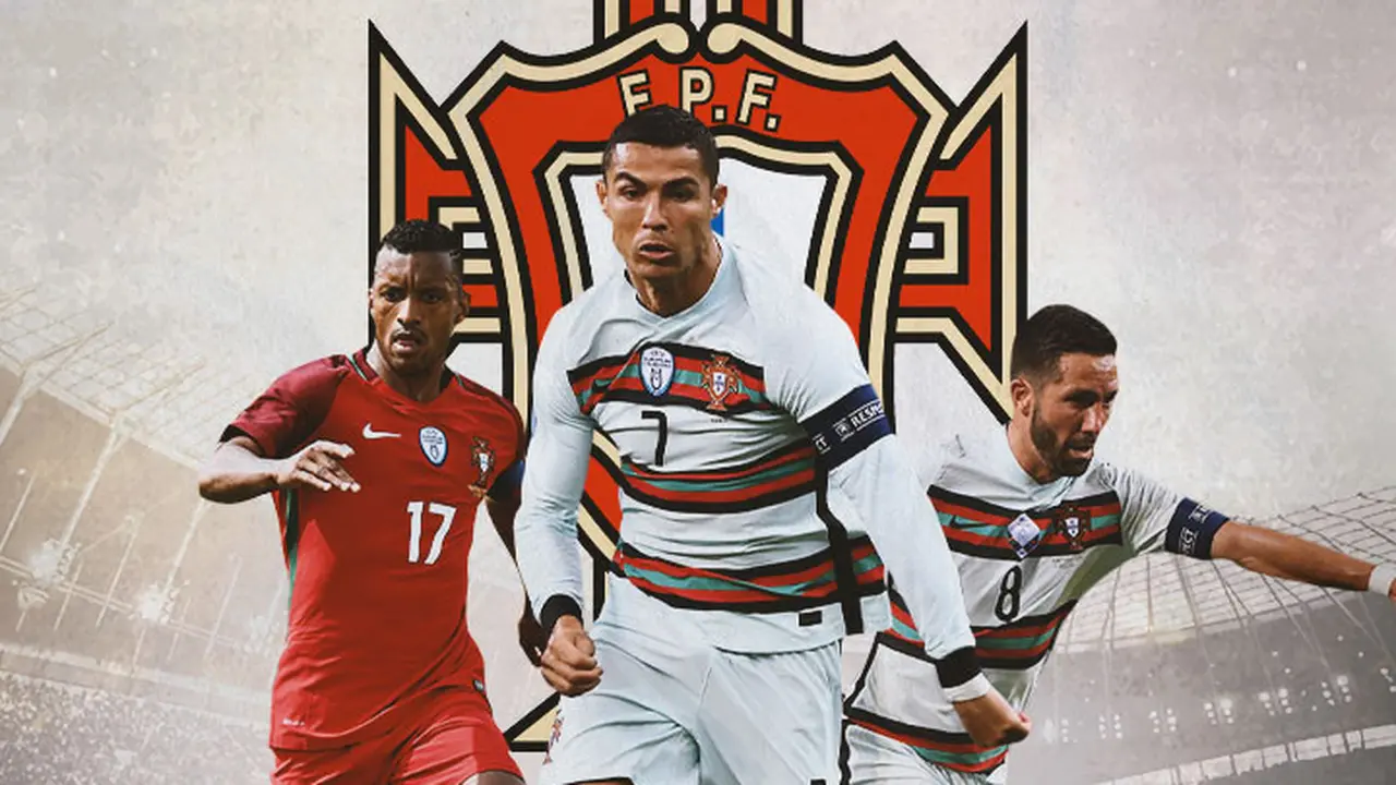 Portugal - Joao Moutinho, Cristiano Ronaldo, Nani