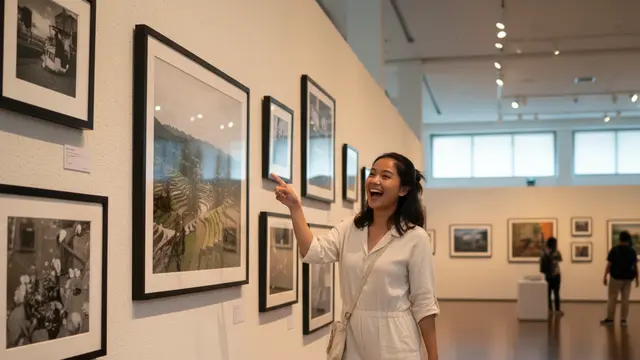 Prompt AI Edit Foto Sedang di Museum