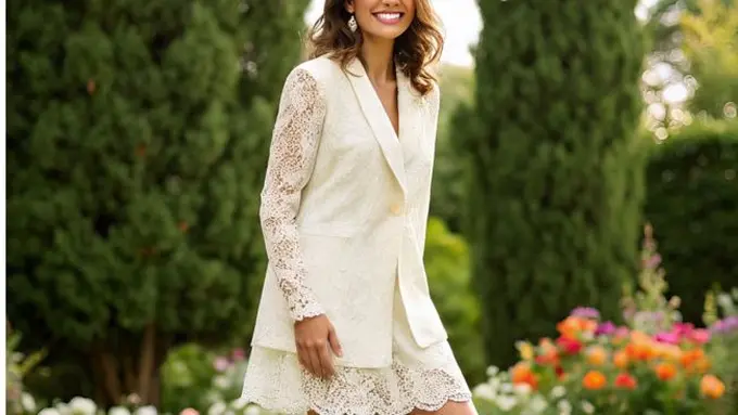 Ilustrasi Model Cardigan Brokat (Sumber Gambar: Meta AI)