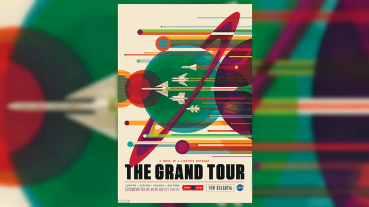 Unik, Poster Wisata Angkasa Gaya Retro