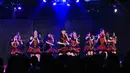 JKT 48 menggelar acara Valentine Event 2018 di Theater JKT48, FX Mall Sudirman (14/2). Ini salah satu bentuk JKT48 berbagi kasih sayang dengan para fans yang selalu mendukung kariernya. (Nurwahyunan/Bintang.com)