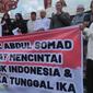 Aksi damai bela Ustaz Abdul Somad di Pekanbaru karena penolakan Singapura. (Liputan6.com/M Syukur)