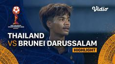 Berita video highlights laga Grup A Piala AFF U-19 2022 antara Timnas Thailand U-19 melawan Timnas Brunei Darussalam U-19 yang berakhir dengan skor 2-0, Jumat (8/7/2022) sore hari WIB.