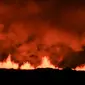 Pihak berwenang setempat menyebut ini letusan ketiga yang melanda daerah tersebut sejak Desember 2023 lalu. (Kristinn Magnusson/AFP/Islandia out)