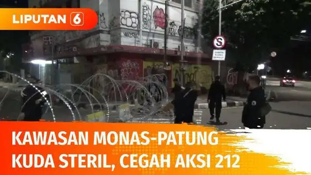 Beredar di media sosial ajakan untuk aksi 212, Polda Metro Jaya tak berikan izin karena berpotensi memicu kerumunan. Kawasan Monas-Patung Kuda ditutup sejak dini hari hingga Kamis (2/12) pukul 21.00 WIB.