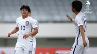 Korea Selatan U-19 menang 11-0 kontra Brunei, Kamis (2/11/2017) di Paju Public Stadium, Korea Selatan. (AFC)