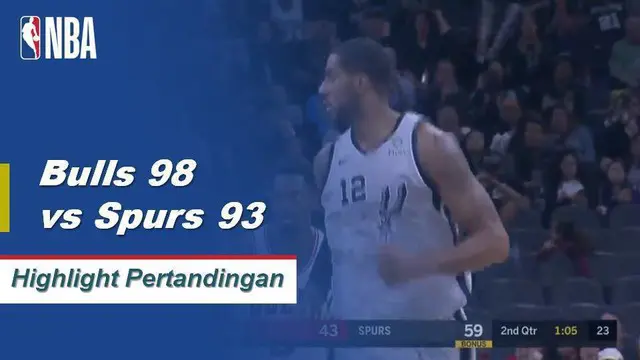 Cuplikan Hasil Pertandingan NBA : Bulls 98 VS Spurs 93