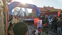 Masyarakat Magelang akan menjalani Friendship Run sebagai pemanasan jelang Borobudur Marathon 2019 (Liputan6.com/Thomas)