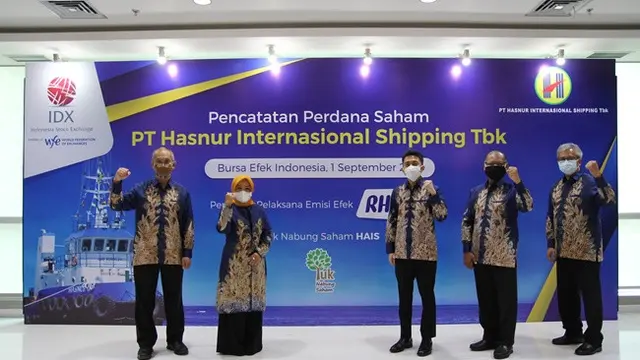 Pencatatan saham perdana PT Hasnur Shipping Internasional Tbk (HAIS) pada Rabu, 1 September 2021 (Dok: BEI)