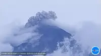 Gunung Semeru kembali erupsi pada Rabu pagi (12/2/2025), pukul 05.38 WIB. (Liputan6.com/ Dok PVMBG)