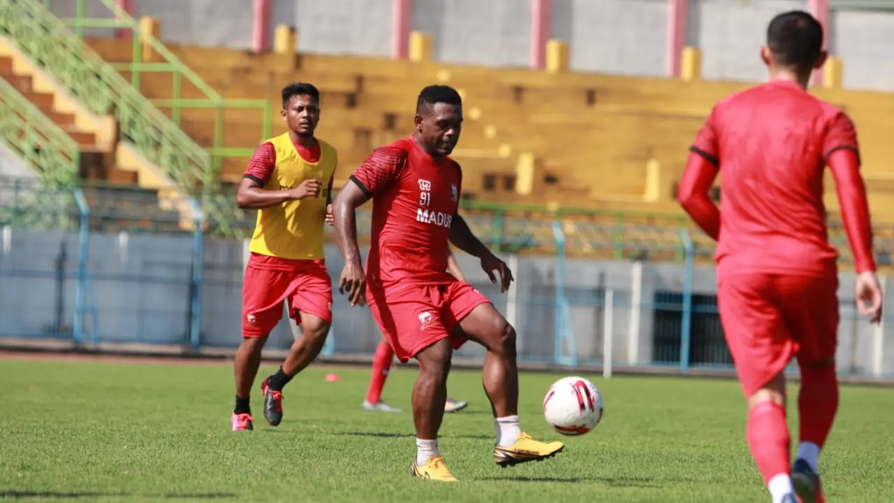Gelandang Madura United, David Laly.