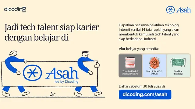 Beasiswa Asah untuk 2.000 mahasiswa Indonesia. (Foto: Istimewa)