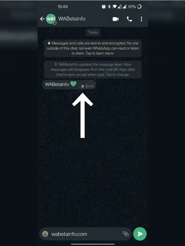 WhatsApp hadirkan fitur baru, bookmark pesan yang dikirim dalam bentuk pesan sementara