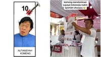 Viral pose nyeleneh Komeng di surat suara Pemilu 2024 yang bikin salfok. (Sumber: TikTok/kudahitam.11)