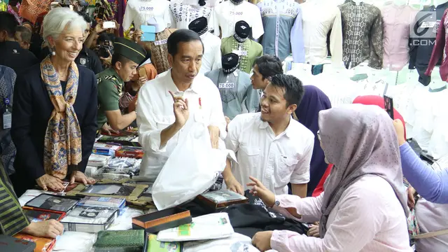 Jokowi ajak Bos IMF ke Pasar Tanah Abang