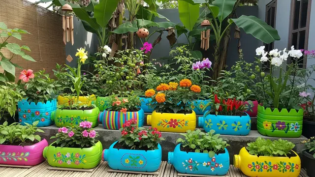 Desain Taman Produktif dan Estetik dari Galon Bekas yang Mudah Ditiru