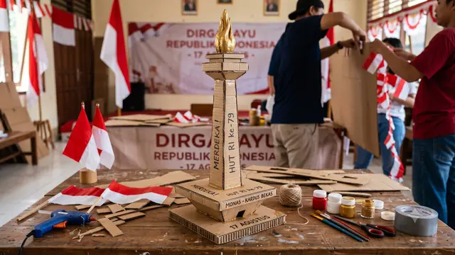 Ide Hiasan 17 Agustus dari Kardus Bekas