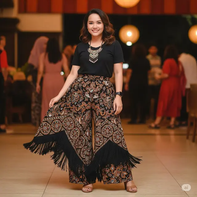 Model Celana Batik Wanita untuk Pesta. Foto: Gemini