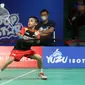 Atlet PB Djarum James Arthur Leopatty menumbangkan unggulan kedua Naufal Rasyid Adz Dzaki dari Delta Purwokerto 21-16, 18-21, 21-16 dalam tempo 40 menit pada&nbsp;nomor tunggal putra U-11 Yuzu Isotonic Magelang Open 2022 di&nbsp;GOR Djarum Magelang, Jawa Tengah, Selasa (13/9). (foto: istimewa)