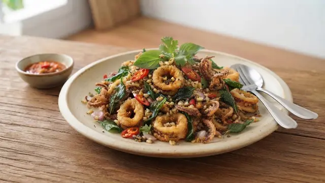 Resep Cumi Crispy Kemangi Versi Bawang Putih dan Lada