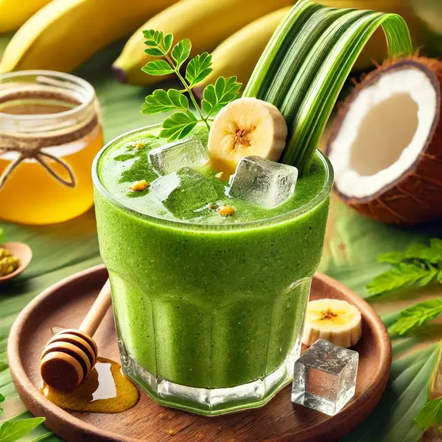 2. Smoothie Daun Kelor Tropis