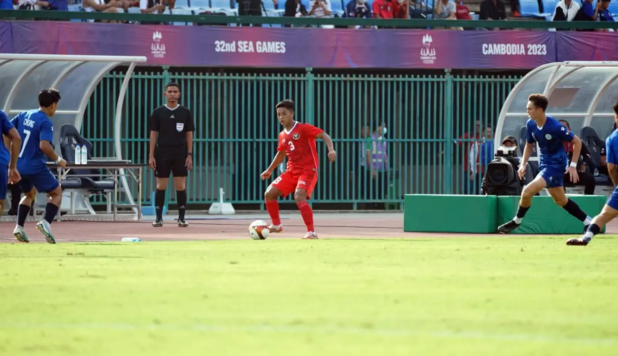 Timnas Indonesia U-22 berhasil mengamankan tiga poin saat melawan Timnas Filipina U-22 di SEA Games 2023. Tim Merah-Putih menang 3-0. (Dok. PSSI)