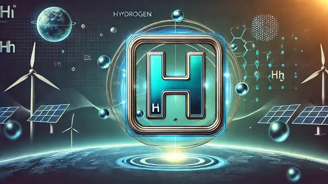 Lambang Hidrogen. (Ilustrasi by AI)