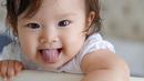 Tingkah lucu dan menggemaskan dari baby Vechia yang bisa menjulurkan lidah. (Liputan6.com/IG/samuel_zylgwyn)