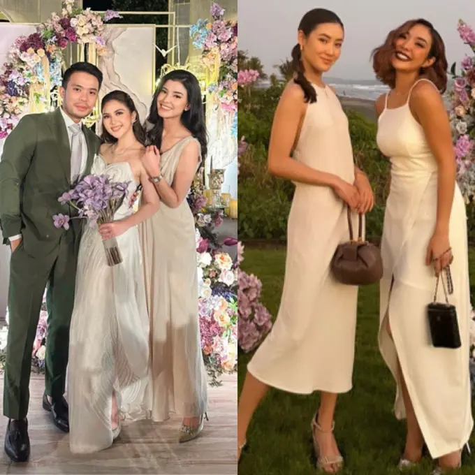 Adu Gaya Gisella dan Medina Dina saat resepsi pernikahan Jessica Mila di Bali