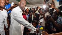 Legenda AC Milan George Weah jadi presiden terpilih Liberia. (AFP / ISSOUF SANOGO)