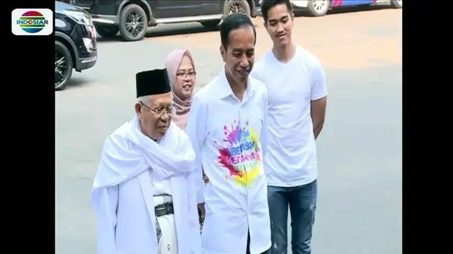 Selain ditemani para sekjen parpol koalisi, pasangan Jokowi-Ma'ruf Amin juga didampingi anak bungsu masing-masing saat jalani tes pemeriksaan di RSPAD Gatot Subroto.