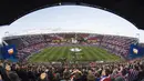 Suasana jelang laga Liga Champions antara Atletico Madrid melawan Barcelona di Stadion Vicente Calderon, Spanyol, Kamis (14/4/2016) dini hari WIB. Atletico lolos ke semifinal berkat menang agregat 3-2. (AFP/Curto De La Torre)