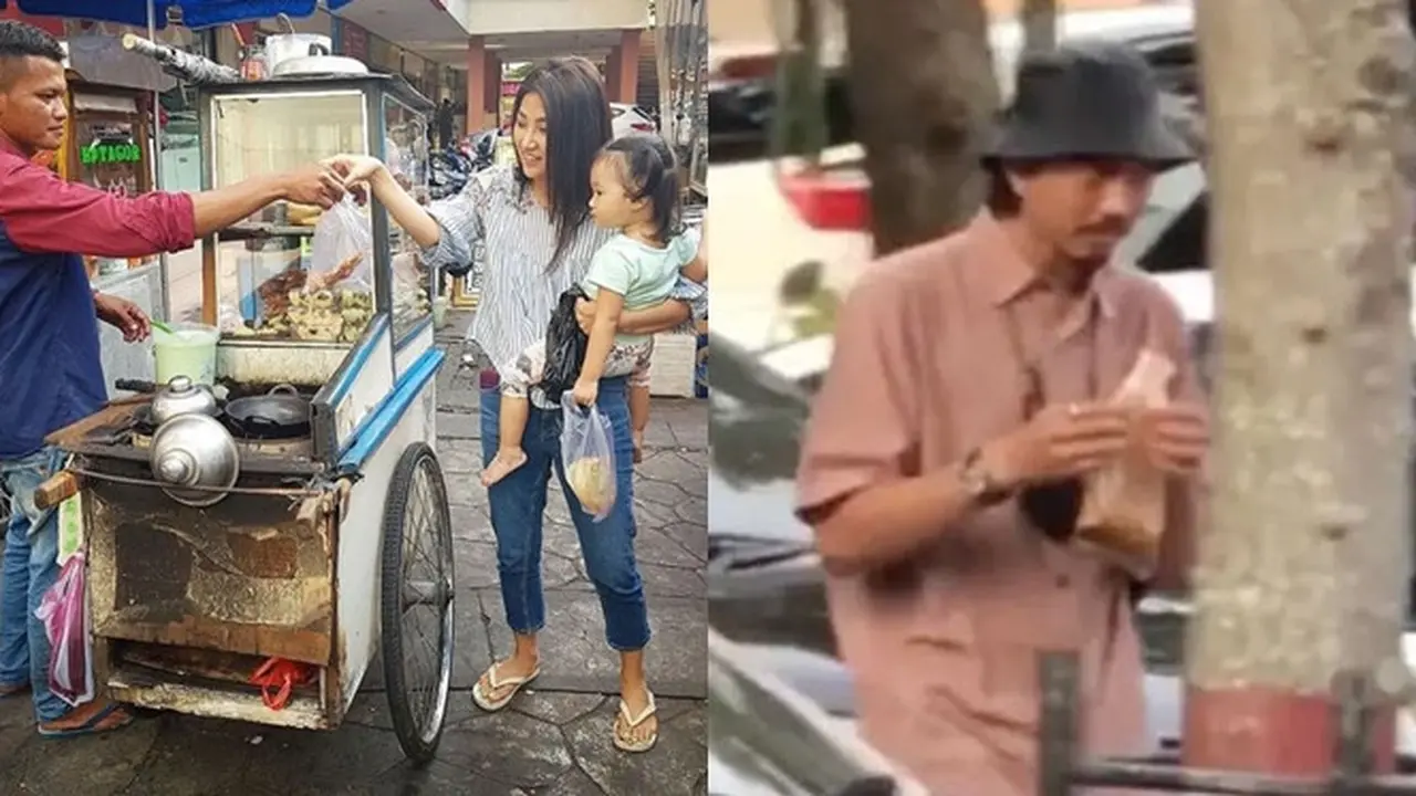 Potret 6 Artis Coba Jajanan Pinggir Jalan, Duta SO7 Ketahuan Makan Cilok