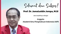 Jamaluddin Jompa, Rektor Baru Universitas Hasanuddin Periode 2022 - 2026. (Twitter @hasanuddin_univ)