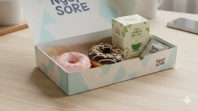 Donat Mini + Teh Kotak Kecil