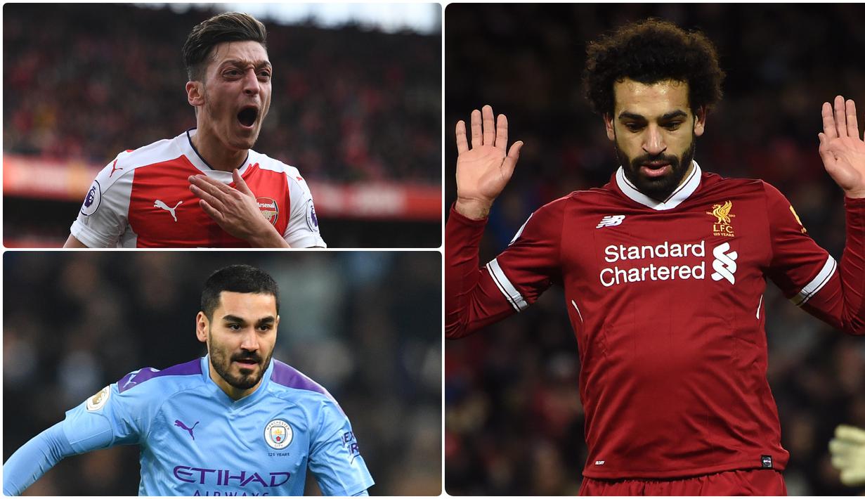 Umat muslim di seluruh penjuru dunia mulai menjalankan ibadah puasa. Mohamed Salah dan beberapa pesepak bola di Premier Lueage juga ramai-ramai menyambut Ramadhan. Berikut Mohamed Salah dan pesepak bola muslim yang mewarnai Premier League. (kolase foto AFP)