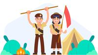 Ilustrasi pramuka. (Photo Copyright by Freepik)