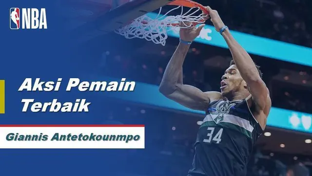 VIDEO: Giannis Antetokounmpo Bawa Milwaukee Bucks Menang Atas Charlotte Hornets  93-85