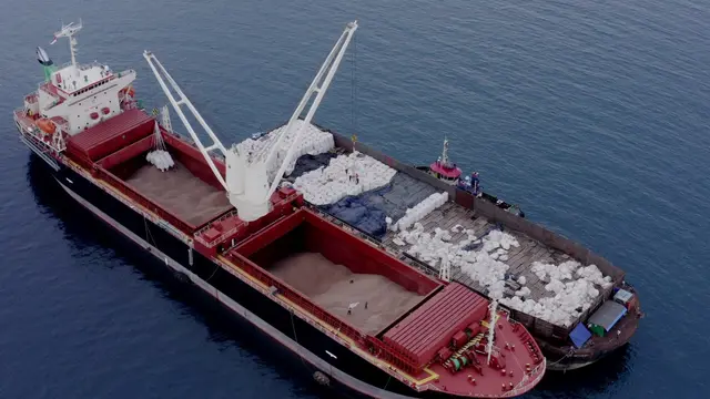 kapal asing pengangkut Wood Pellet