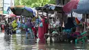 Banjir memaksa ribuan orang meninggalkan rumah mereka, menurut Kantor PBB untuk Koordinasi Urusan Kemanusiaan (OCHA). (AFP/Hasan Ali Elmi)