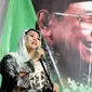 Yenny Wahid saat menghadiri sarasehan bertema "Menggali Konsep dan Kebijakan Kemaritiman Presiden Abdurrahman Wahid", Jakarta, Rabu (7/1/2015). (Liputan6.com/Faizal Fanani)