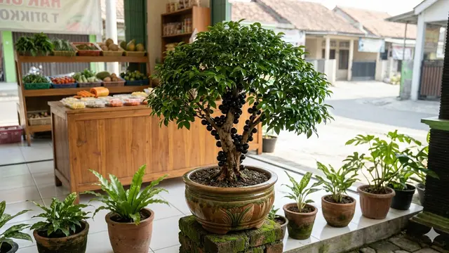 Pohon Buah Mini Daun Mengkilap