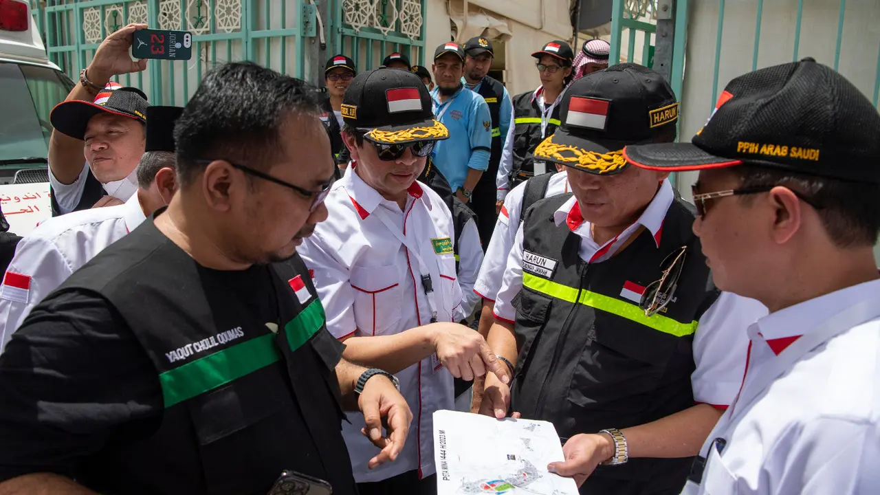 Menteri Agama (Menag) RI Yaqut Cholil Qoumas tinjau persiapan puncak haji di Mina